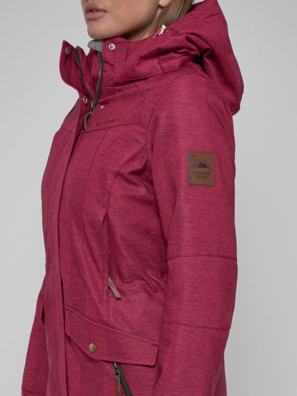 Parka MTFORCE women's hooded crimson 19002M